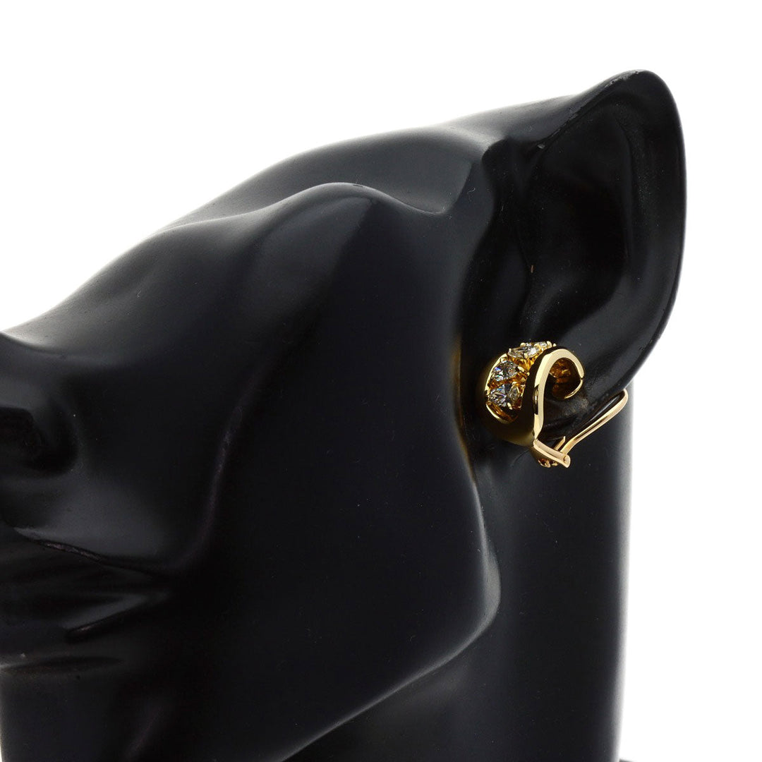 MIKIMOTO Earring 18K Yellow Gold gold Pear shape diamond Women Used Authentic