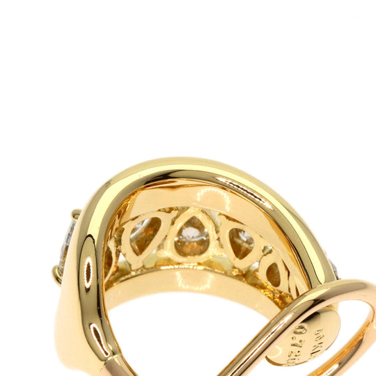 MIKIMOTO Earring 18K Yellow Gold gold Pear shape diamond Women Used Authentic