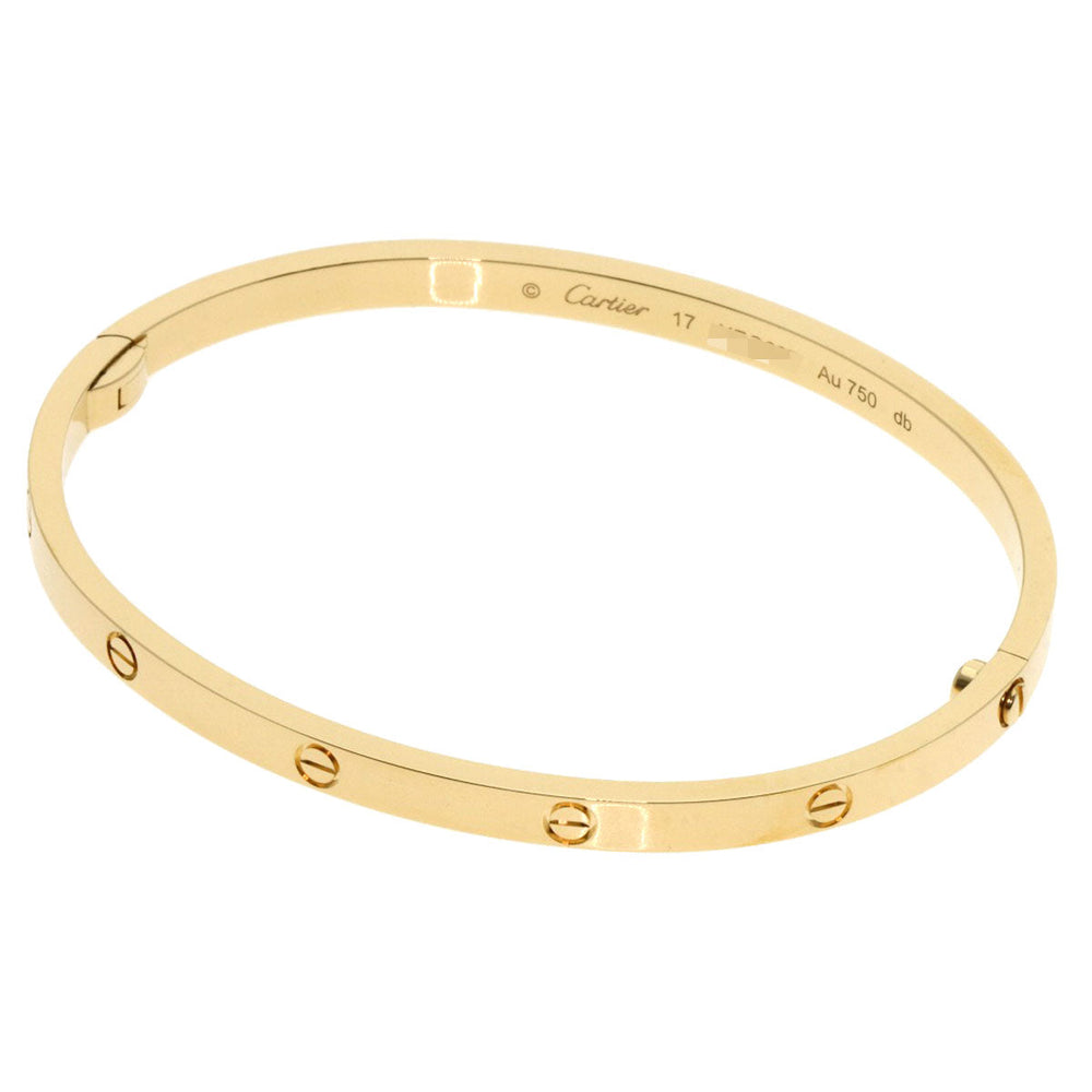 CARTIER bracelet 18K Yellow Gold gold Love Bracelet Small Model with Driver #17 Women Used Authentic