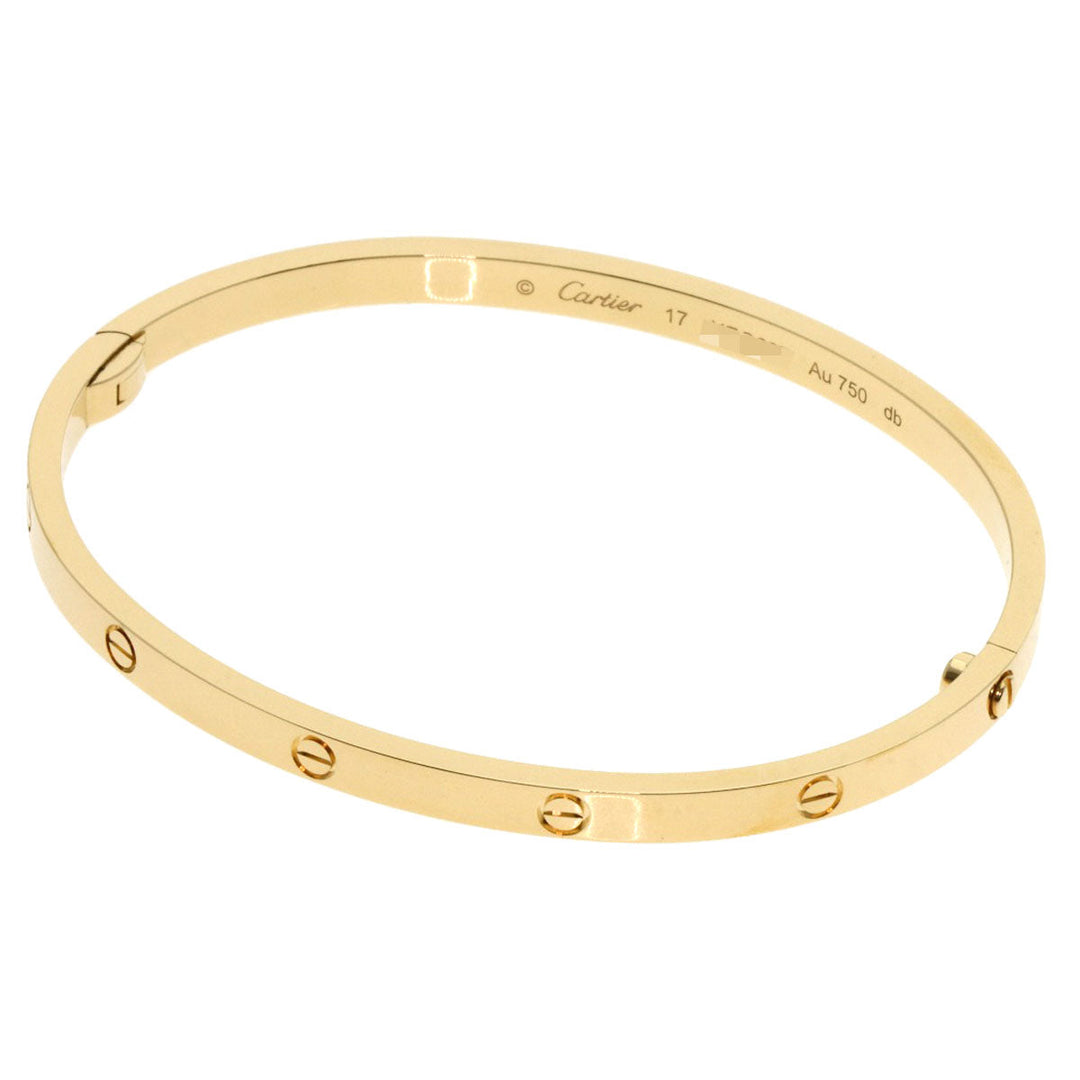 CARTIER bracelet 18K Yellow Gold gold Love Bracelet Small Model with Driver #17 Women Used Authentic