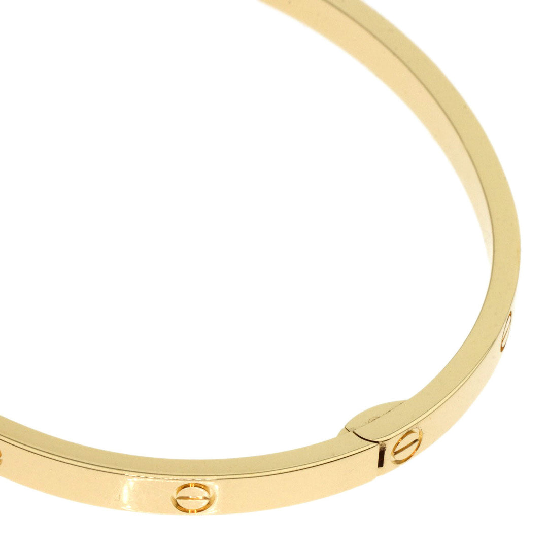 CARTIER bracelet 18K Yellow Gold gold Love Bracelet Small Model with Driver #17 Women Used Authentic