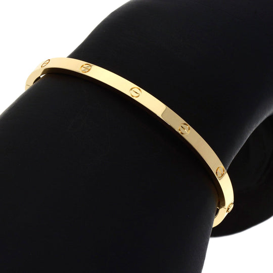 CARTIER bracelet 18K Yellow Gold gold Love Bracelet Small Model with Driver #17 Women Used Authentic