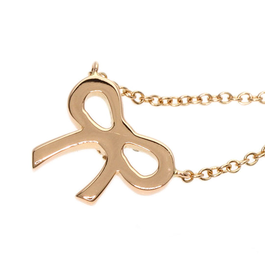 TIFFANY&Co. Necklace 18K Pink Gold gold Metro Bow Diamond