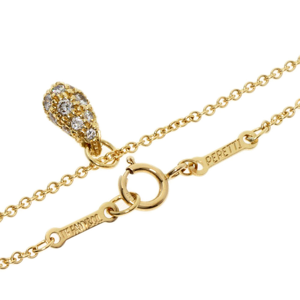 TIFFANY&Co. Necklace 18K Yellow Gold gold Teardrop Pavé Diamond