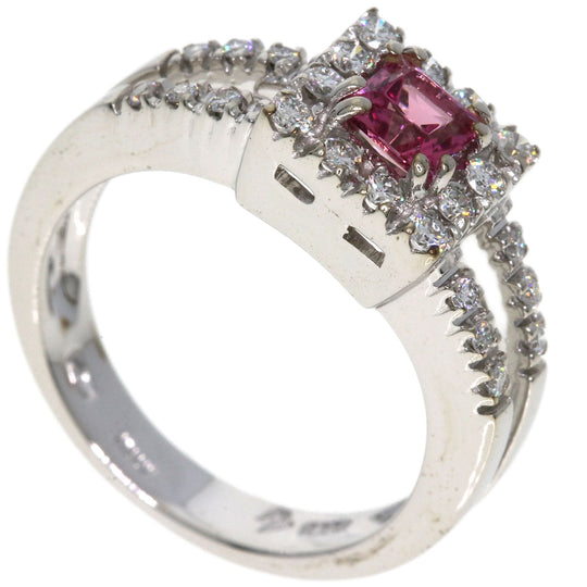 Ponte Vecchio Ring K18WG Silver Pink Tourmaline Diamond