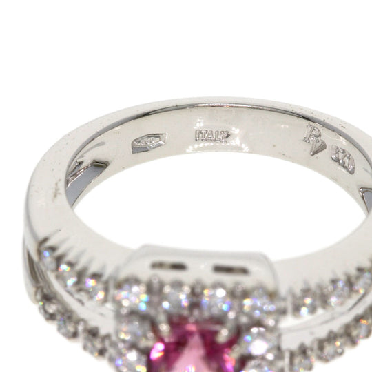 Ponte Vecchio Ring K18WG Silver Pink Tourmaline Diamond