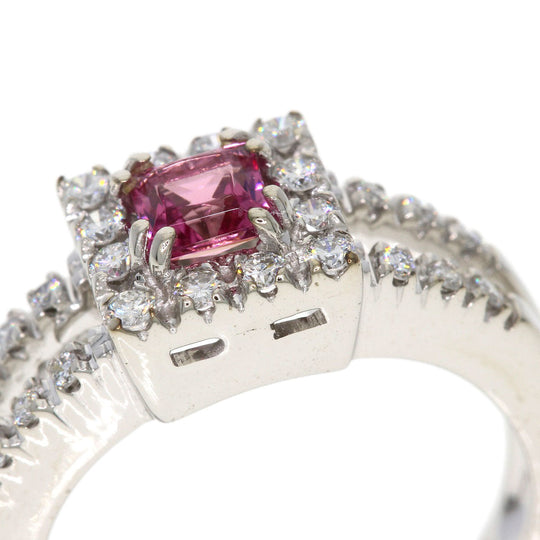 Ponte Vecchio Ring K18WG Silver Pink Tourmaline Diamond