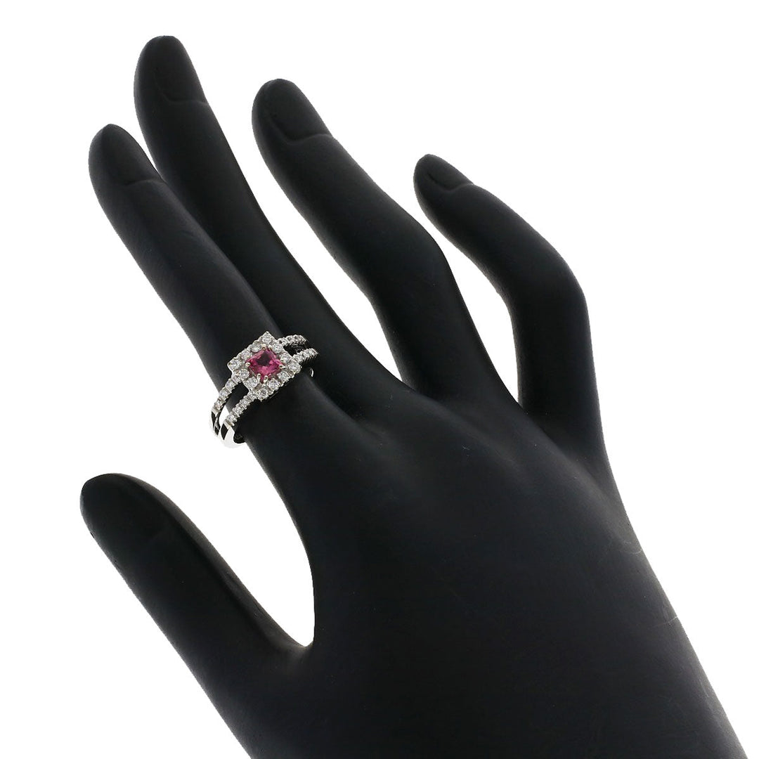 Ponte Vecchio Ring K18WG Silver Pink Tourmaline Diamond