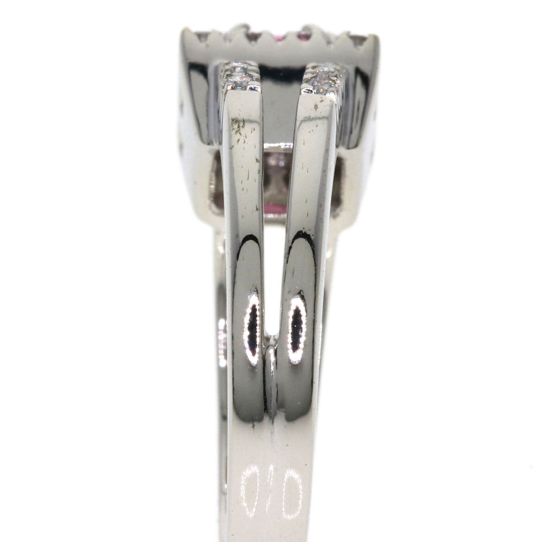 Ponte Vecchio Ring K18WG Silver Pink Tourmaline Diamond