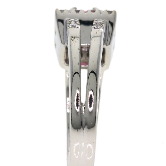 Ponte Vecchio Ring K18WG Silver Pink Tourmaline Diamond