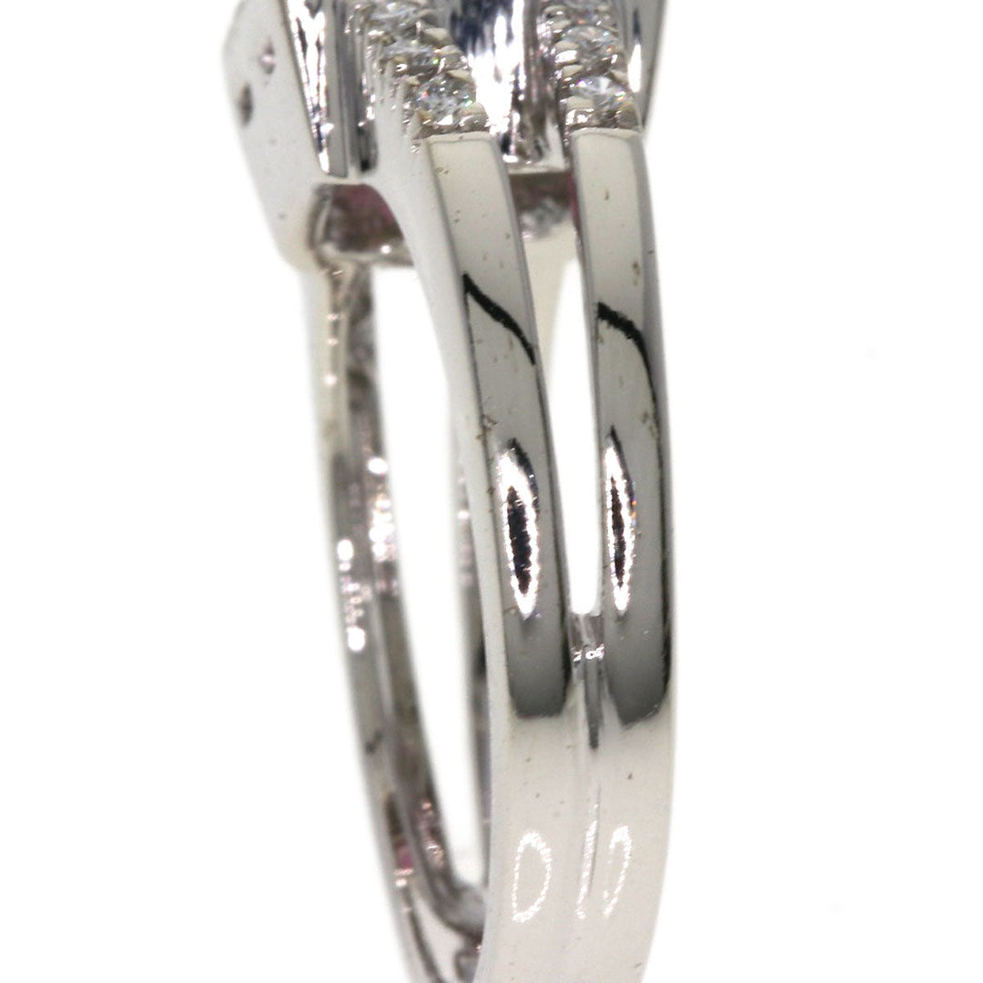 Ponte Vecchio Ring K18WG Silver Pink Tourmaline Diamond