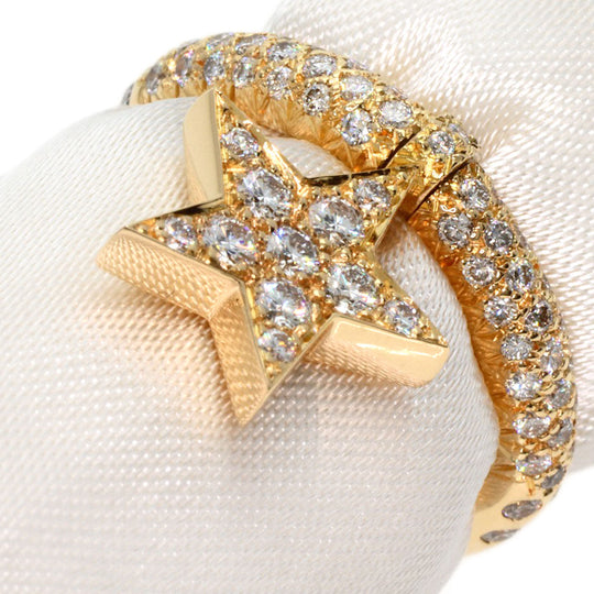 CHANEL Ring 18K Yellow Gold gold Comet Star Diamond #47