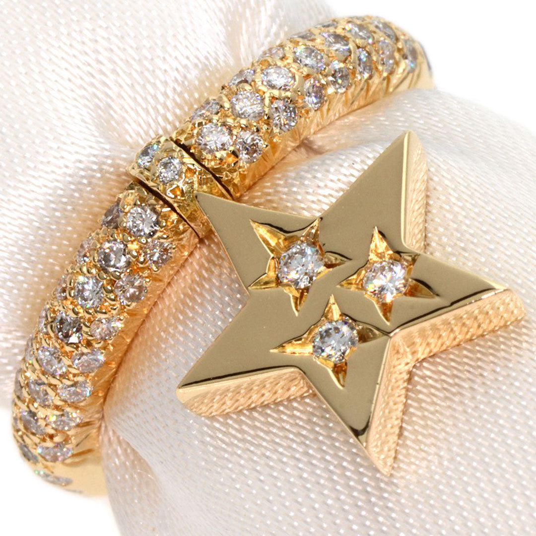 CHANEL Ring 18K Yellow Gold gold Comet Star Diamond #47