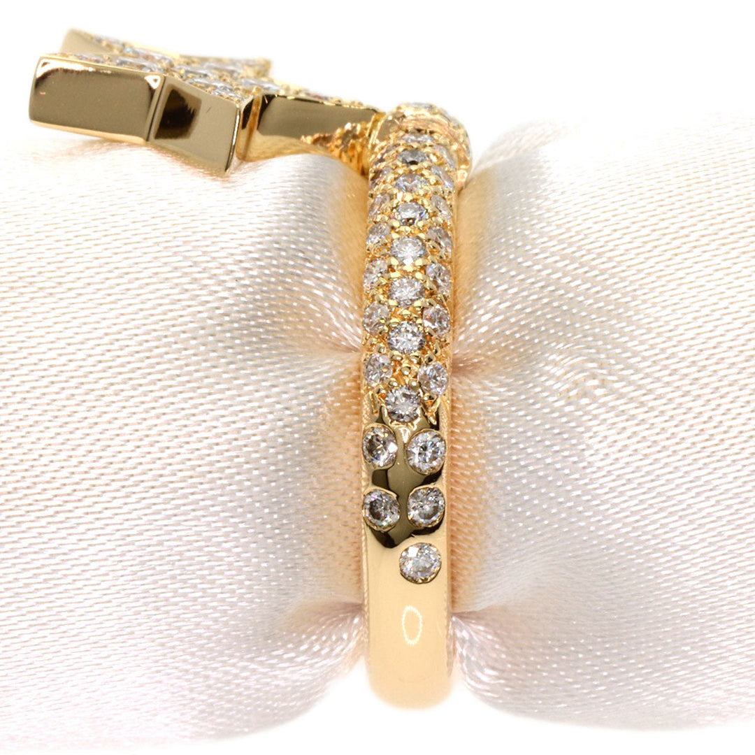 CHANEL Ring 18K Yellow Gold gold Comet Star Diamond #47