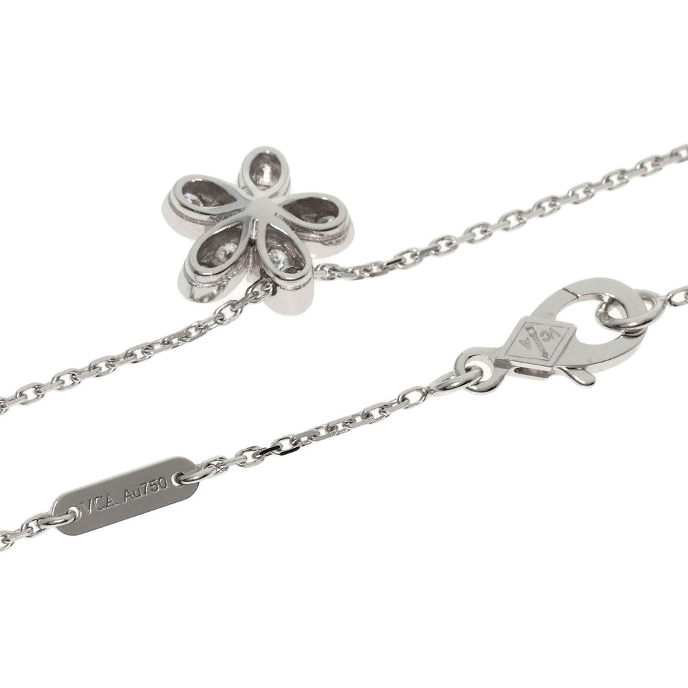 Van Cleef & Arpels Necklace K18WG Silver Socrates 1 Flower Diamond