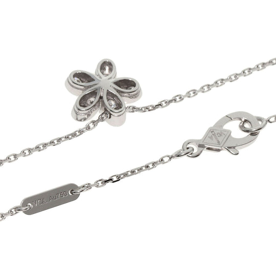 Van Cleef & Arpels Necklace K18WG Silver Socrates 1 Flower Diamond