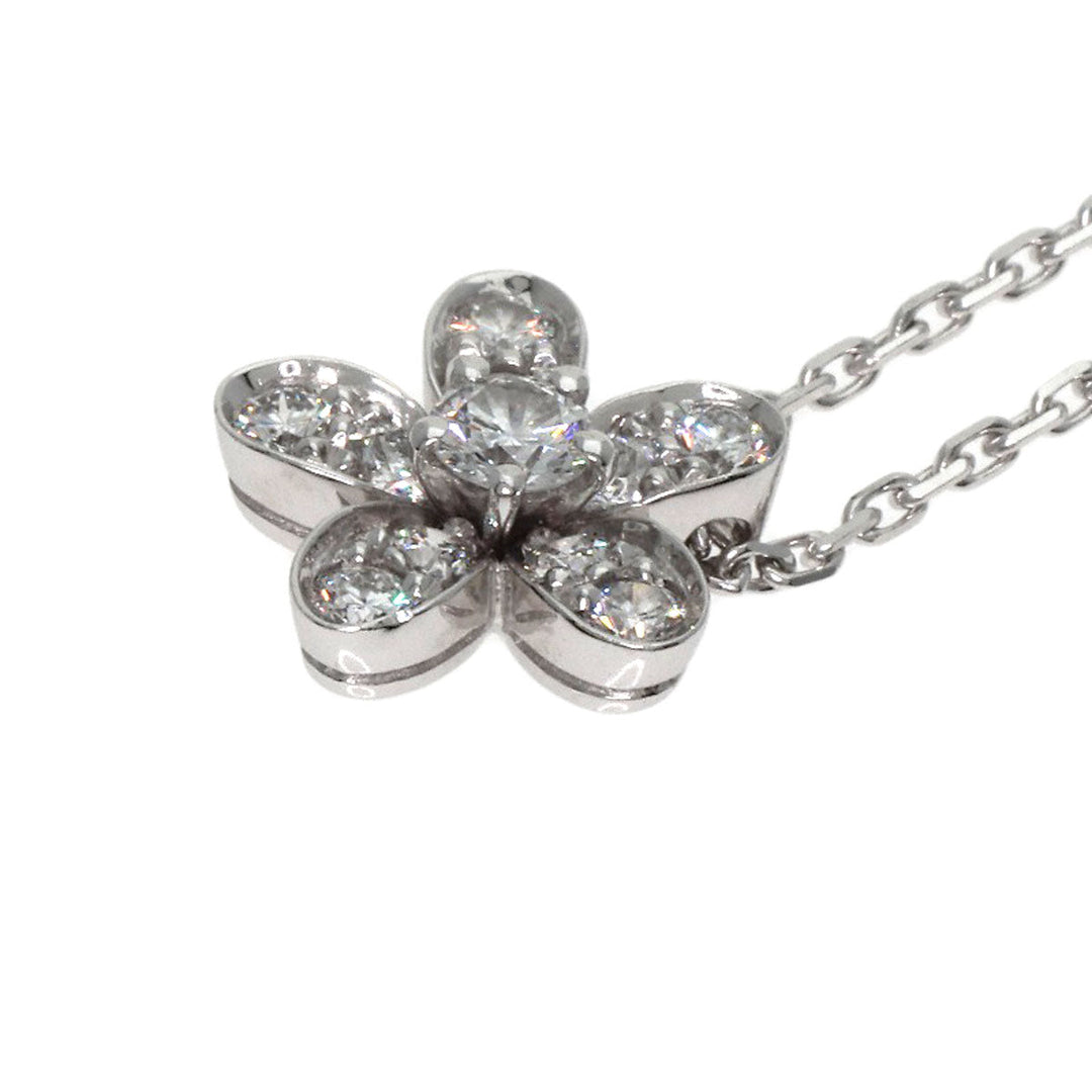 Van Cleef & Arpels Necklace K18WG Silver Socrates 1 Flower Diamond