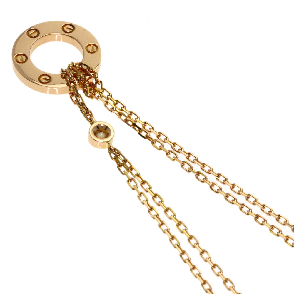 CARTIER Necklace 18K Pink Gold gold Love Circle Diamond