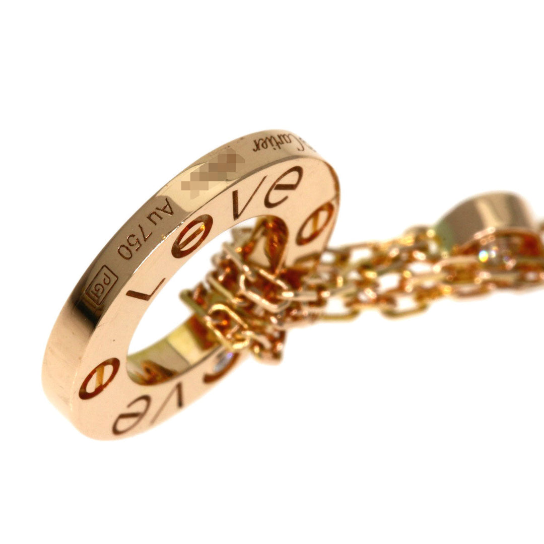 CARTIER Necklace 18K Pink Gold gold Love Circle Diamond