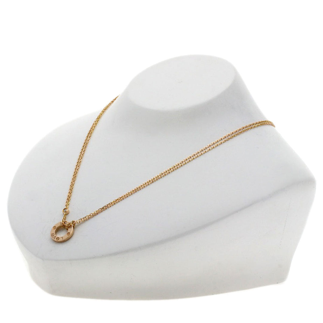 CARTIER Necklace 18K Pink Gold gold Love Circle Diamond