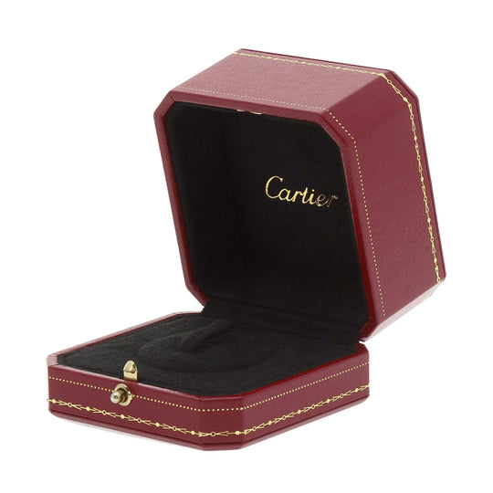 CARTIER Ring K18WG Silver C Heart Full Diamond #47