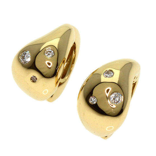Ponte Vecchio Earring 18K Yellow Gold gold Ear cuff 3P diamond Women Used Authentic