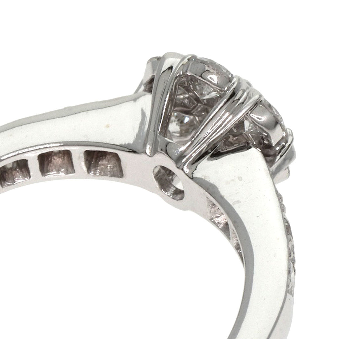 Van Cleef & Arpels Ring K18WG Silver Fleurette Diamond Women Used Authentic