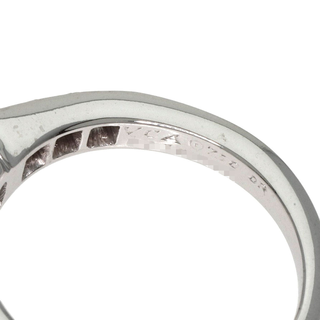 Van Cleef & Arpels Ring K18WG Silver Fleurette Diamond Women Used Authentic