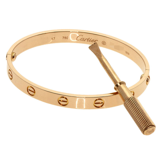 CARTIER bracelet 18K Pink Gold gold Love Bracelet with Driver #17