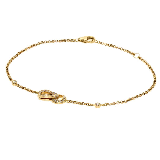 CARTIER bracelet 18K Yellow Gold gold Agraph Diamond Women Used Authentic