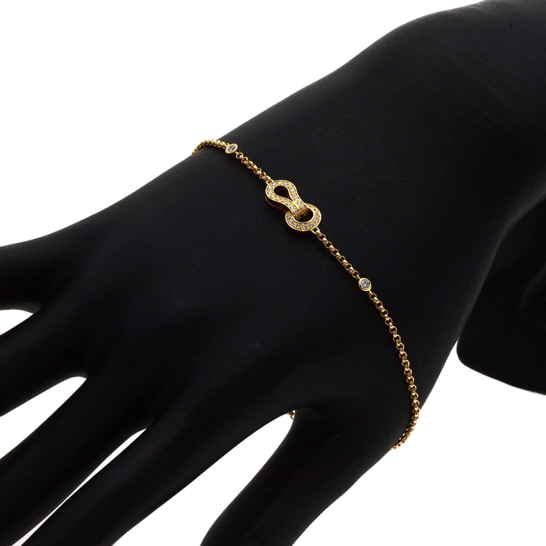 CARTIER bracelet 18K Yellow Gold gold Agraph Diamond Women Used Authentic