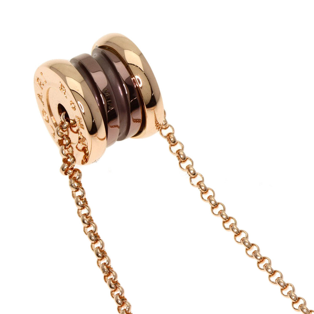 BVLGARI Necklace 18K Pink Gold gold B-zero1 B-zero One Mini Bronze Metal Women Used Authentic