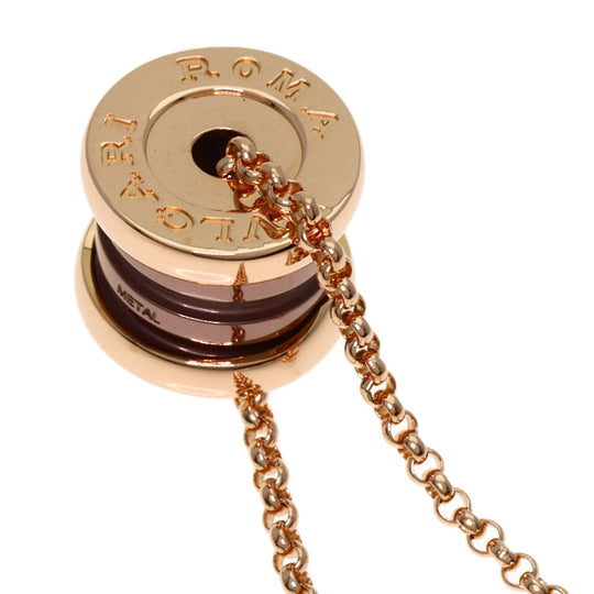 BVLGARI Necklace 18K Pink Gold gold B-zero1 B-zero One Mini Bronze Metal Women Used Authentic