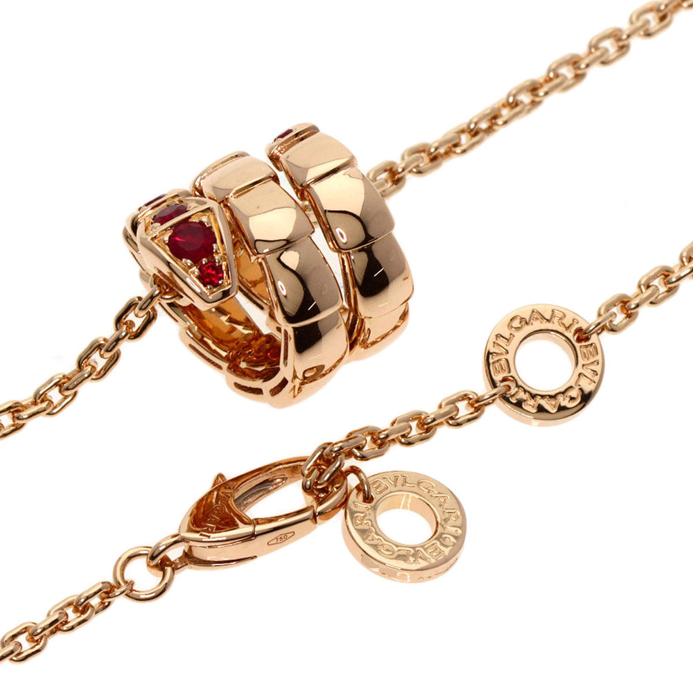 BVLGARI Necklace 18K Pink Gold gold Serpenti Viper Ruby