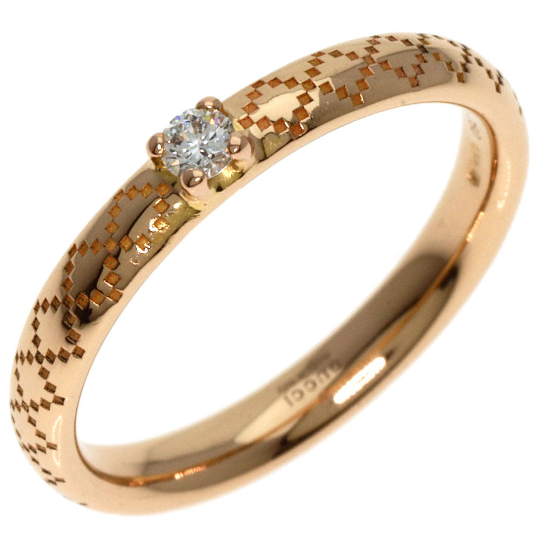 GUCCI Ring 18K Pink Gold gold Diamant Tissima Diamond #8