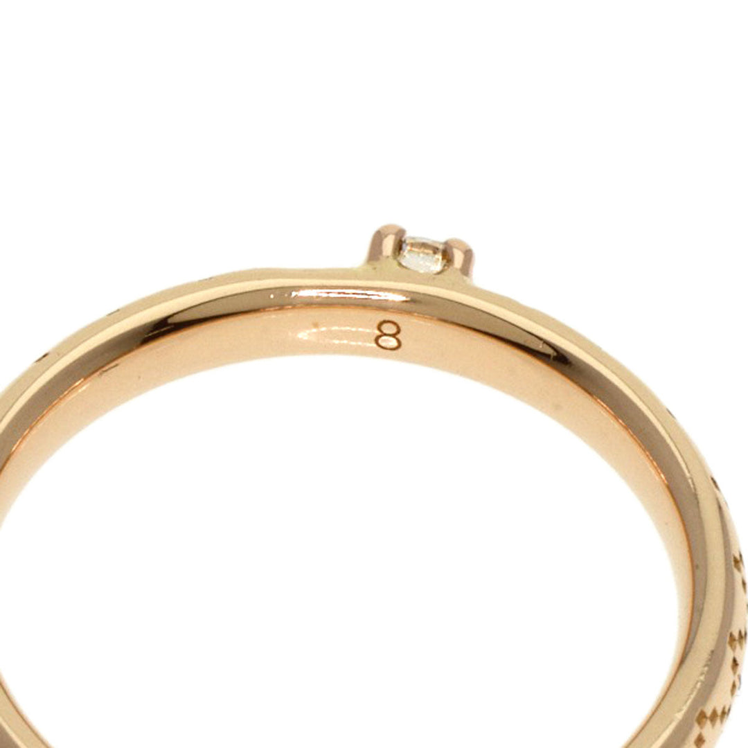 GUCCI Ring 18K Pink Gold gold Diamant Tissima Diamond #8