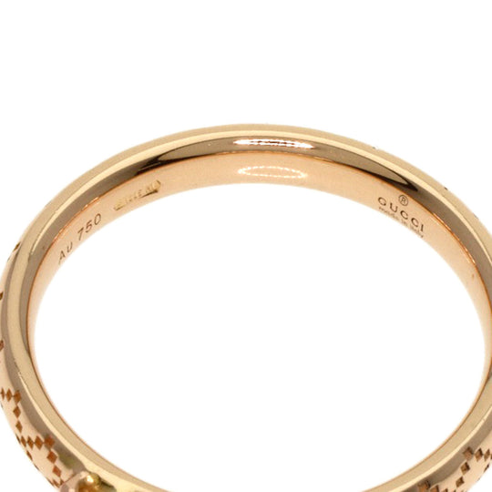 GUCCI Ring 18K Pink Gold gold Diamant Tissima Diamond #8