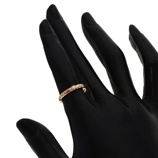 GUCCI Ring 18K Pink Gold gold Diamant Tissima Diamond #8