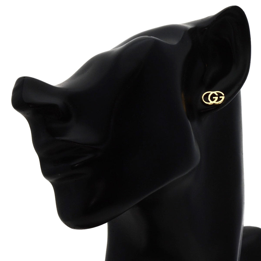 GUCCI Pierce 18K Yellow Gold gold GG running studs Women Used Authentic