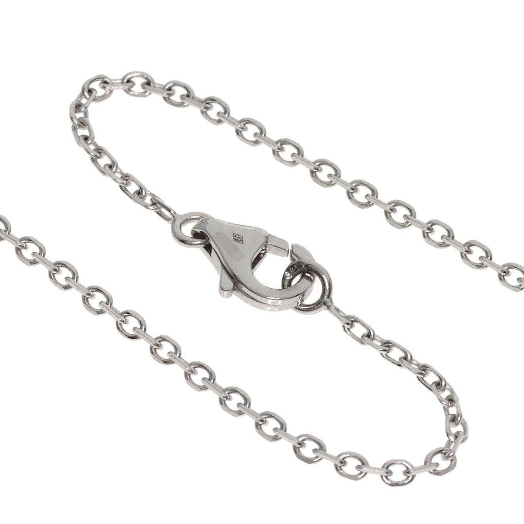 CARTIER Necklace K18WG Silver Heart pave diamond Women Used Authentic
