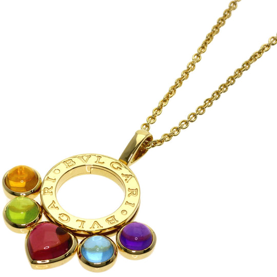 BVLGARI Necklace 18K Yellow Gold gold allegra multicolor stone Women Used Authentic