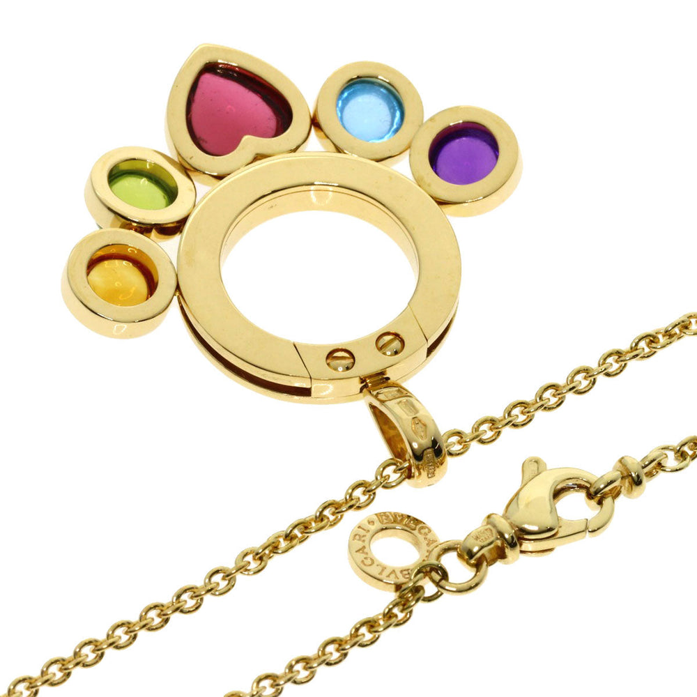 BVLGARI Necklace 18K Yellow Gold gold allegra multicolor stone Women Used Authentic