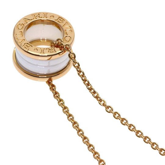 BVLGARI Necklace 18K Pink Gold gold B-zero1 B-zero One White Ceramic