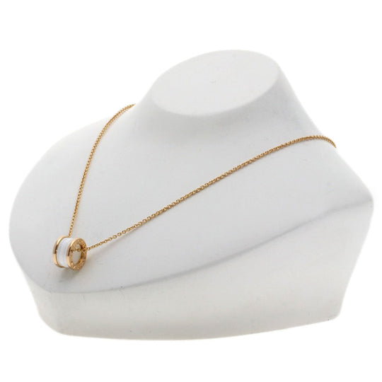 BVLGARI Necklace 18K Pink Gold gold B-zero1 B-zero One White Ceramic