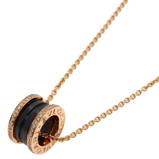 BVLGARI Necklace 18K Pink Gold gold B-zero1 B-zero One Black Ceramic Diamond