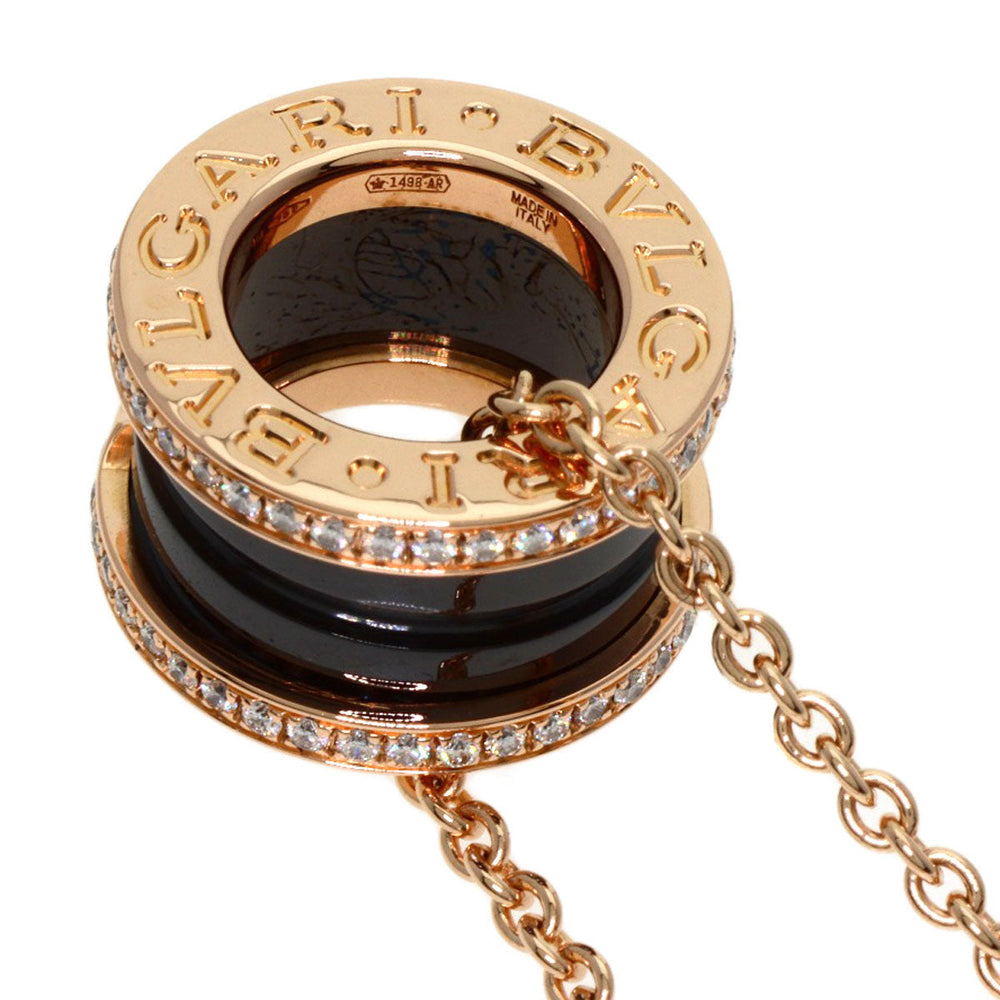 BVLGARI Necklace 18K Pink Gold gold B-zero1 B-zero One Black Ceramic Diamond