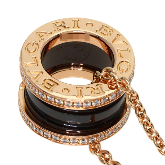 BVLGARI Necklace 18K Pink Gold gold B-zero1 B-zero One Black Ceramic Diamond