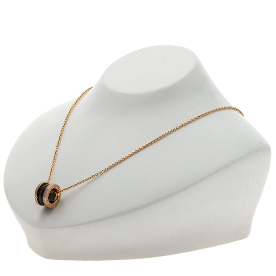 BVLGARI Necklace 18K Pink Gold gold B-zero1 B-zero One Black Ceramic Diamond