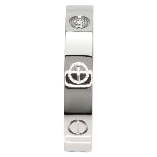 CARTIER Ring K18WG Silver Mini love ring 1P Diamond #58