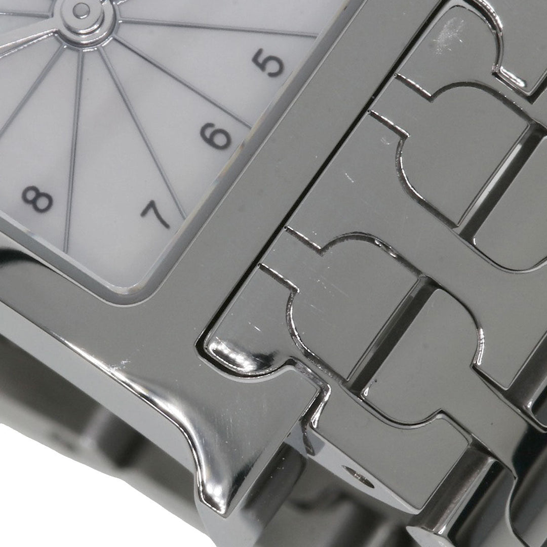 HERMES Watches Quartz HH1.110 Stainless Steel Silver H watch mini White shell dial